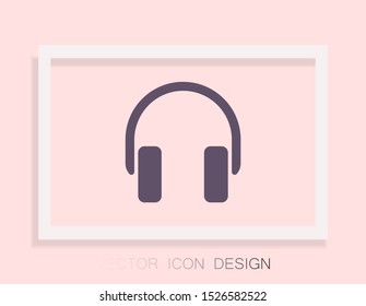 headphone Vector icon . Lorem Ipsum Illustration design