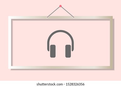 headphone Vector icon . Lorem Ipsum Illustration design