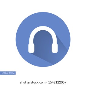 Headphone Vector icon . Lorem Ipsum Illustration design