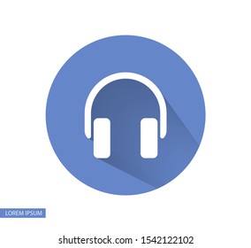 headphone Vector icon . Lorem Ipsum Illustration design
