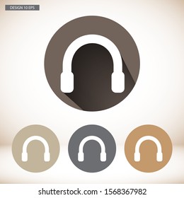 Headphone Vector icon . Lorem Ipsum Illustration design