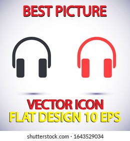 headphone Vector icon . Lorem Ipsum Illustration design