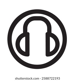headphone Vector icon . Lorem Ipsum Illustration design 10 EPS