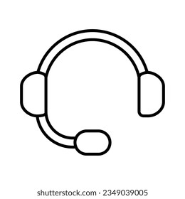 Headphone vector icon. Microphone illustration sign. Mic symbol. rec logo.