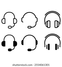 Headphone vector icon. Microphone illustration sign. Mic symbol. rec logo.