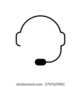 Headphone vector icon. Microphone illustration sign. Mic symbol. rec logo.