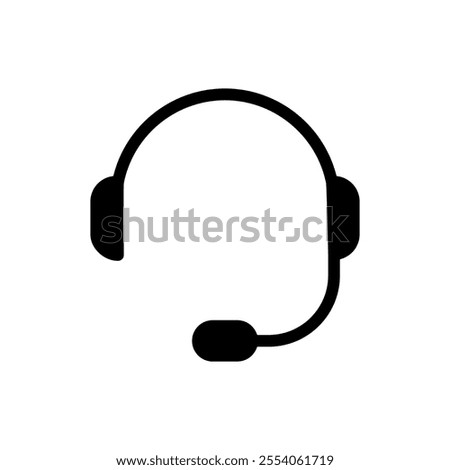 Headphone vector icon. Microphone illustration sign. Mic symbol. rec logo.