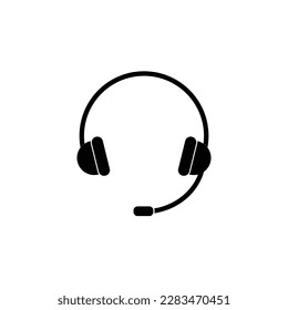 Headphone vector icon on white background