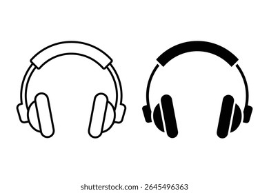 headphone vector icon on white background