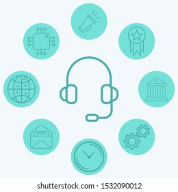 Headphone vector icon sign symbol