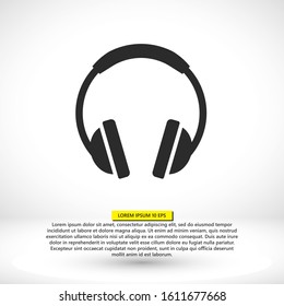 headphone vector icon, headphone vector icon, in trendy flat style isolated on white background. headphone vector icon image, headphone vector icon illustration