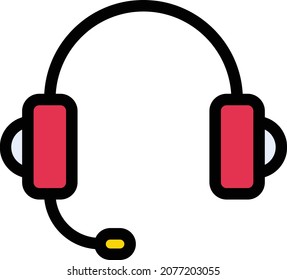 headphone vector illustration isolated on a transparent background. stroke vector icons for concept or web graphics.