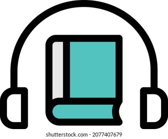 ilustración vectorial de auriculares aislada en un fondo transparente. iconos vectoriales de color para el concepto o los gráficos web.