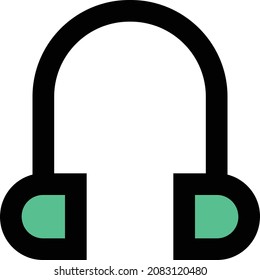 headphone vector illustration isolated on a transparent background. stroke vector icons for concept or web graphics.