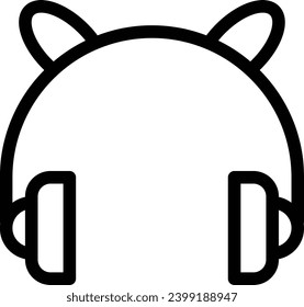 ilustración vectorial de auriculares aislada en un fondo transparente. iconos vectoriales de trazo para el concepto o gráficos web.