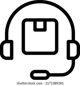 ilustración del vector auricular en un fondo transparente. Símbolos de calidad superior. Iconos vectoriales de línea delgada para el diseño de conceptos y gráficos. 
