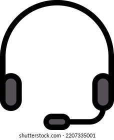 ilustración de vectores de auriculares en un fondo transparente.Símbolos de calidad superior.Iconos vectores de trazo para el diseño de conceptos y gráficos.