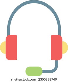 ilustración del vector auricular en un fondo transparente. Símbolos de calidad superior. Iconos vectoriales de color de línea para el concepto y el diseño gráfico.