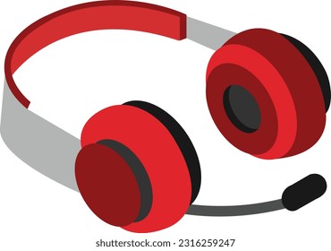 headphone Vector illustration on a transparent background. Premium quality symmbols. Vector line flat icons for concept and graphic design.