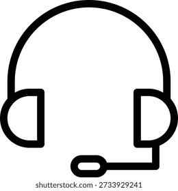 headphone Vector illustration on a transparent background. Premium quality symmbols. Thin line vector icons for concept and graphic design.