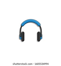 Headphone vector illustration on white isolated background. Audio business concept. for sticker, web, product illustration, etc.