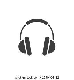 Headphone vector illustrator. Advertising and Media icon glyph style.