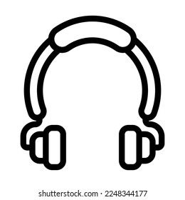 Headphone Vector Line Icon Design