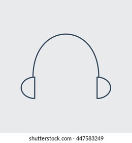 Headphone Vector Line Icon. Eps.-10.