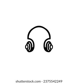 icono de diseño del logotipo del vector de auriculares