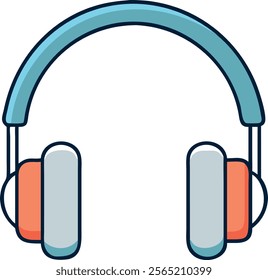 Headphone vector and modern style illustration  