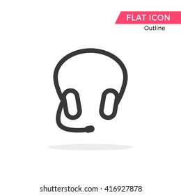 Headphone Vector Object Picture Image Graphic Glyph Outline Icon 