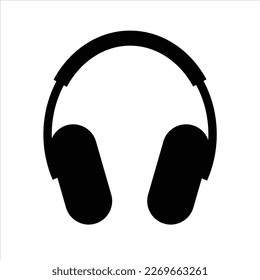 Headphone Vector Solid Color Icon Illustration Template
