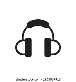 Headphone Vector Solid Icon. Banking and Finance Symbol EPS 10 File