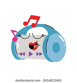 Headphone vector Sticker. Eps 10 file