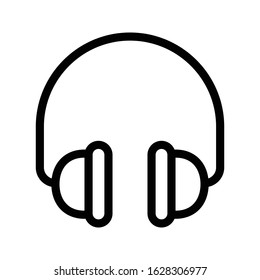 headphone vector thin line icon 