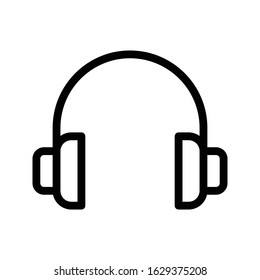 headphone vector thin line icon