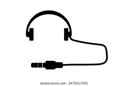 headphone with wire vector design illustration
