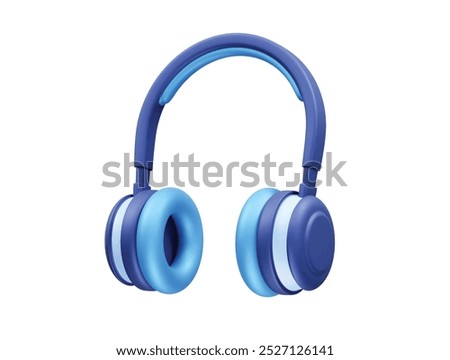 headphones 3D icon rendering illustration