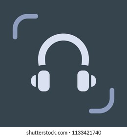 Headphones - Action Glyph Icons. A simple vector icon.