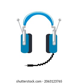 headphones with antenna vector icon