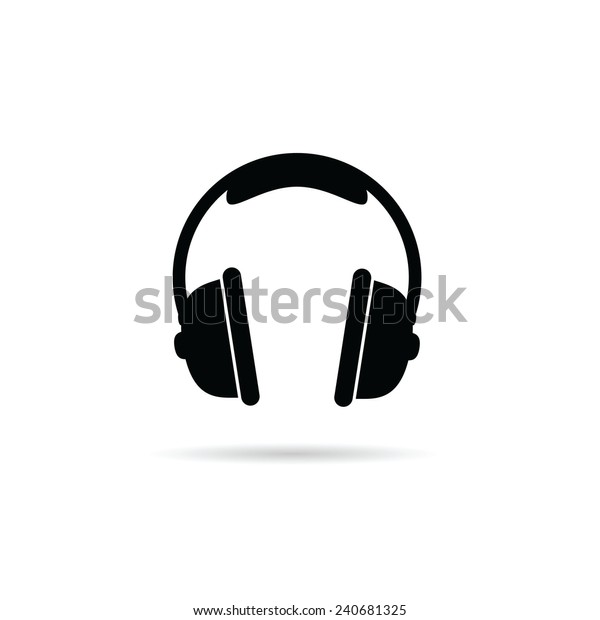 Headphones Black White Vector Illustration Stock Vector (Royalty Free ...