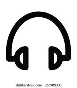 Headphones Bold Line Vector Icon