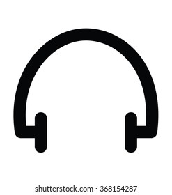 Headphones Bold Line Vector Icon