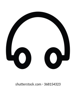Headphones Bold Line Vector Icon