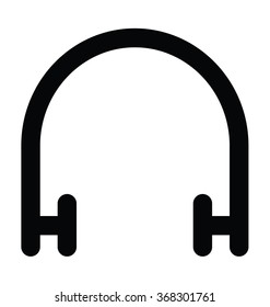 Headphones Bold Line Vector Icon
