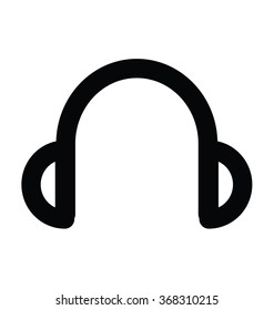 Headphones Bold Line Vector Icon