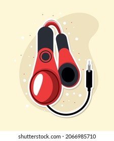 auriculares con entretenimiento de objetos de cable