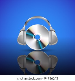 headphones and cd