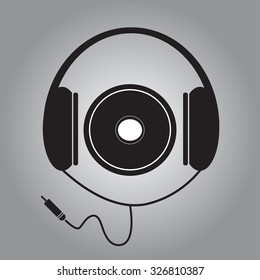 Headphones and CD with jack plug