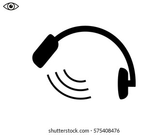 headphones, chat icon, vector illustration eps10
